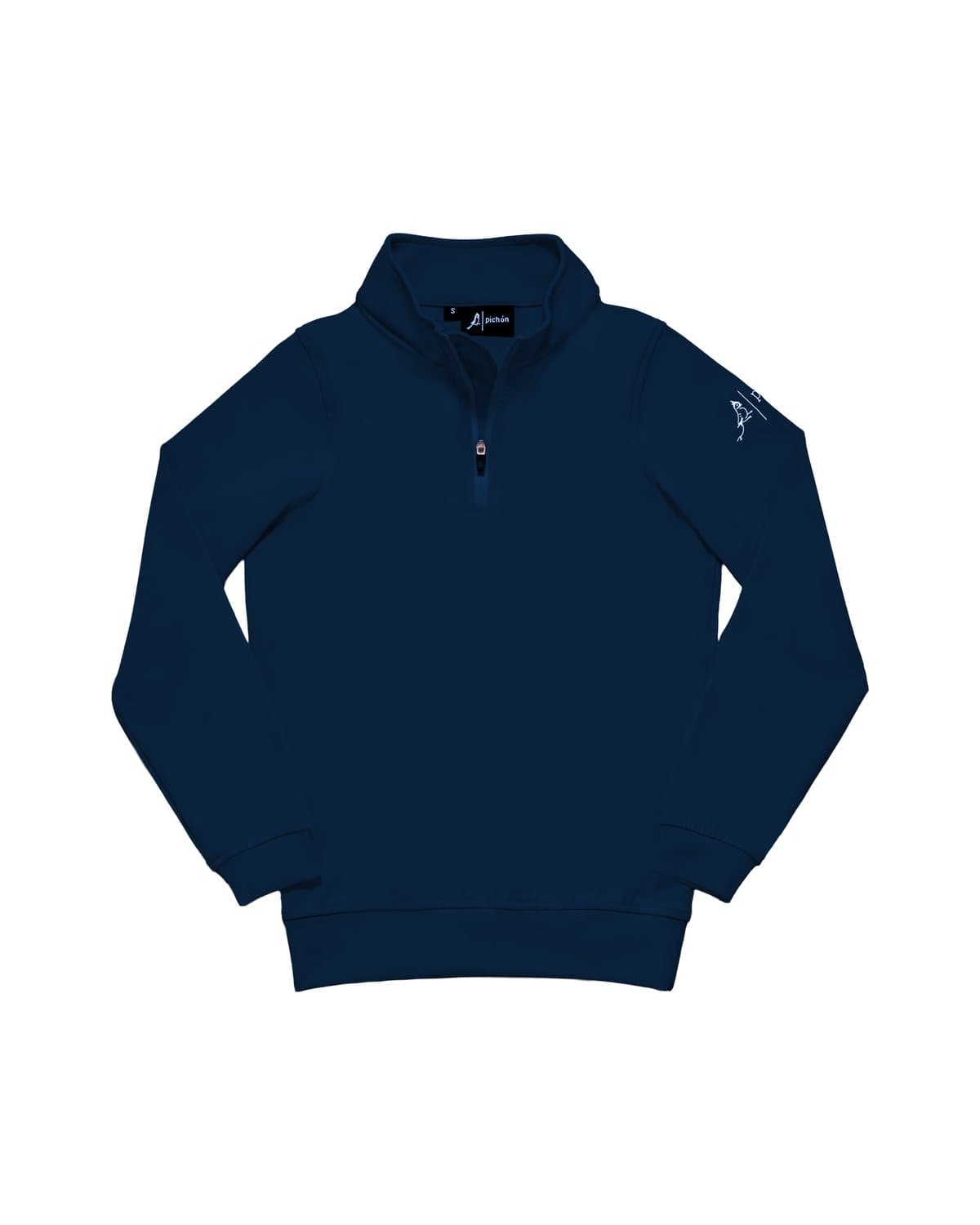 A navy Pichón quarter zip pullover